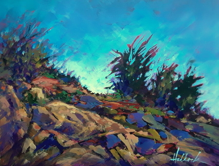 Late Sun at Duke Point, study