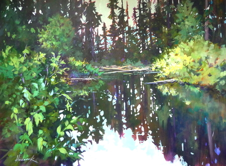 Spring Reflections, Mission Creek Park