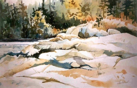 Sunlit Rocks, Coon Bay